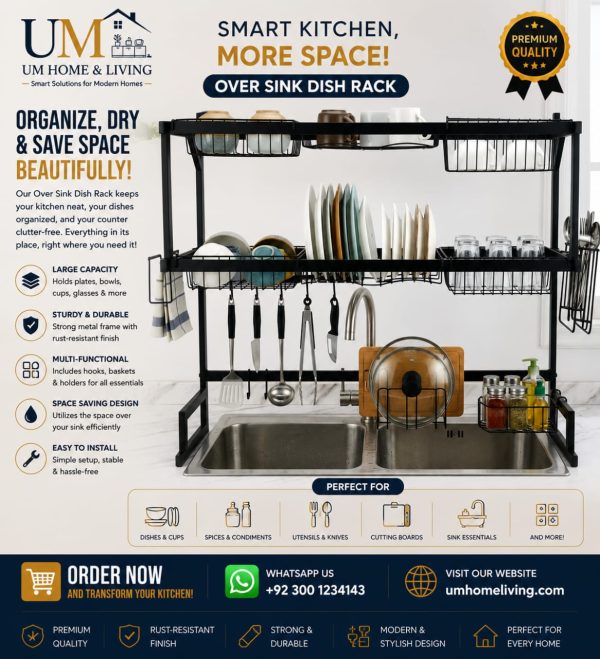 UM Premium Over Sink Dish Rack