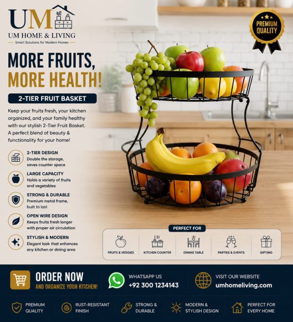 2-Tier Fruit & Vegetable Basket