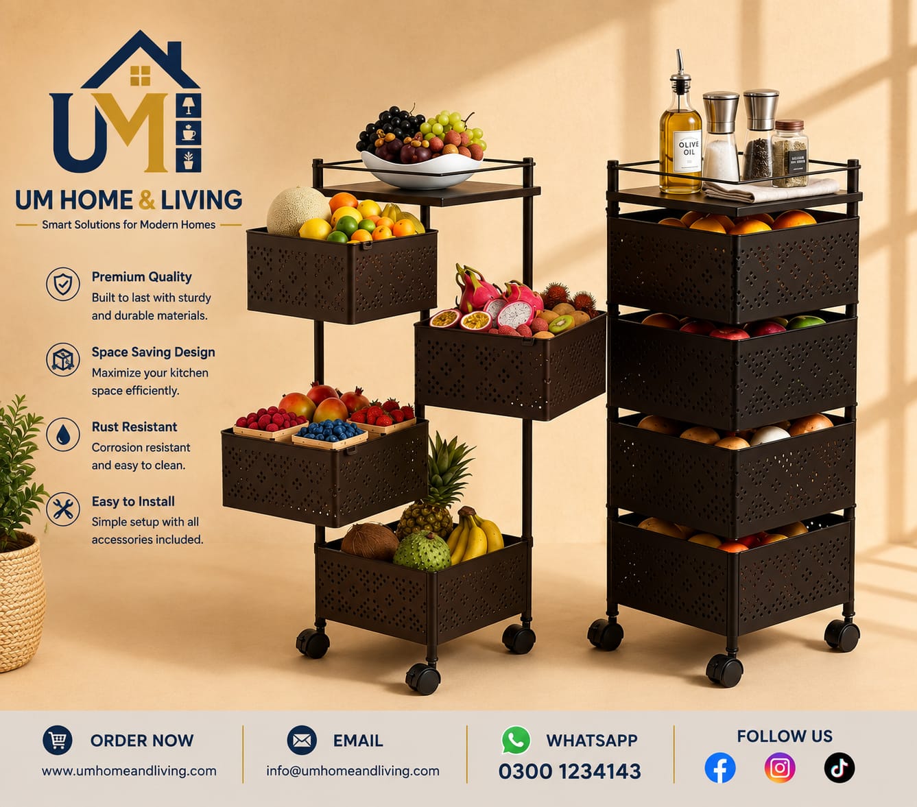 4-Tier Rotating Storage Organizer - Image 2