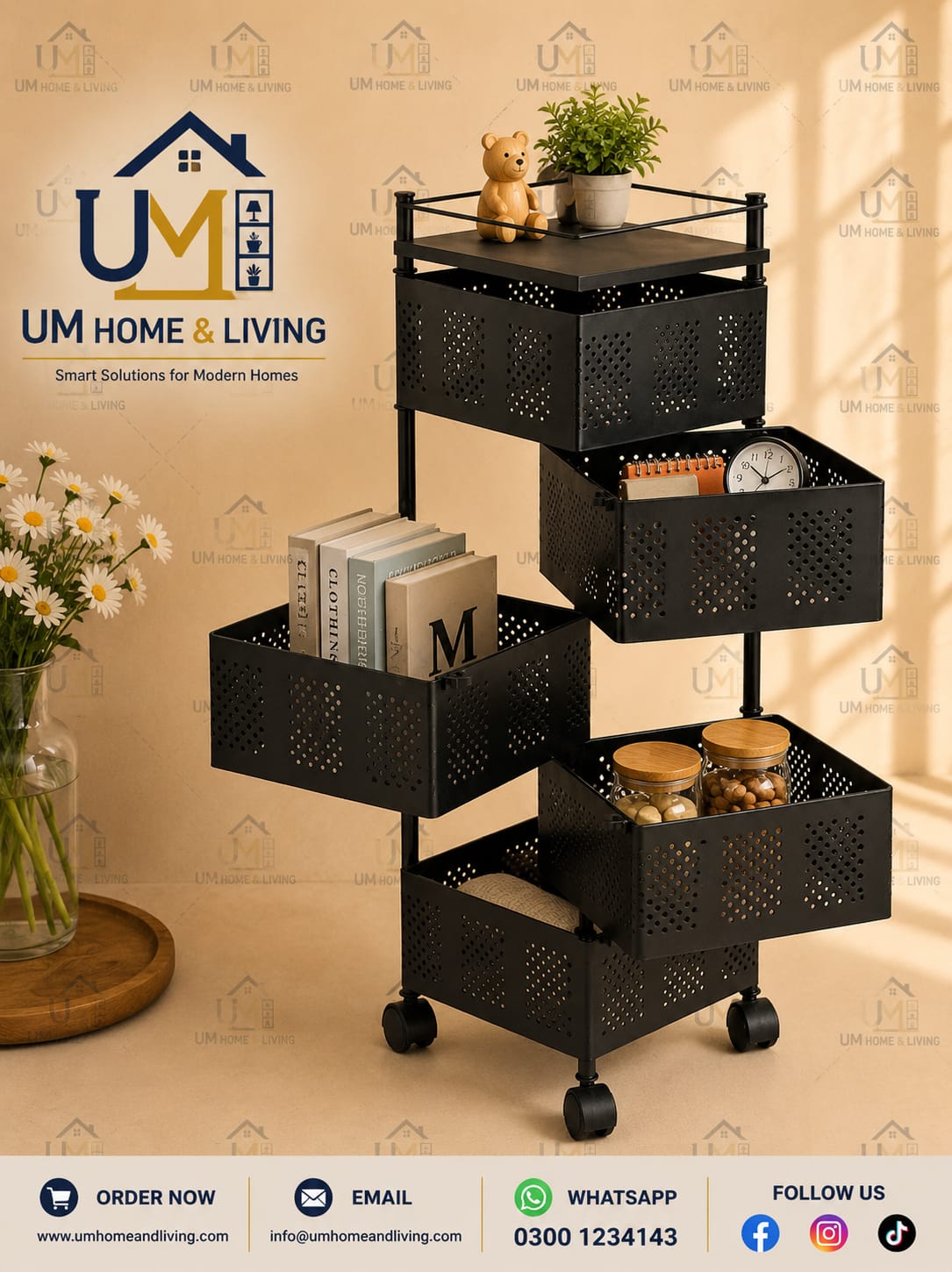 5-Tier Rotating Storage Organizer