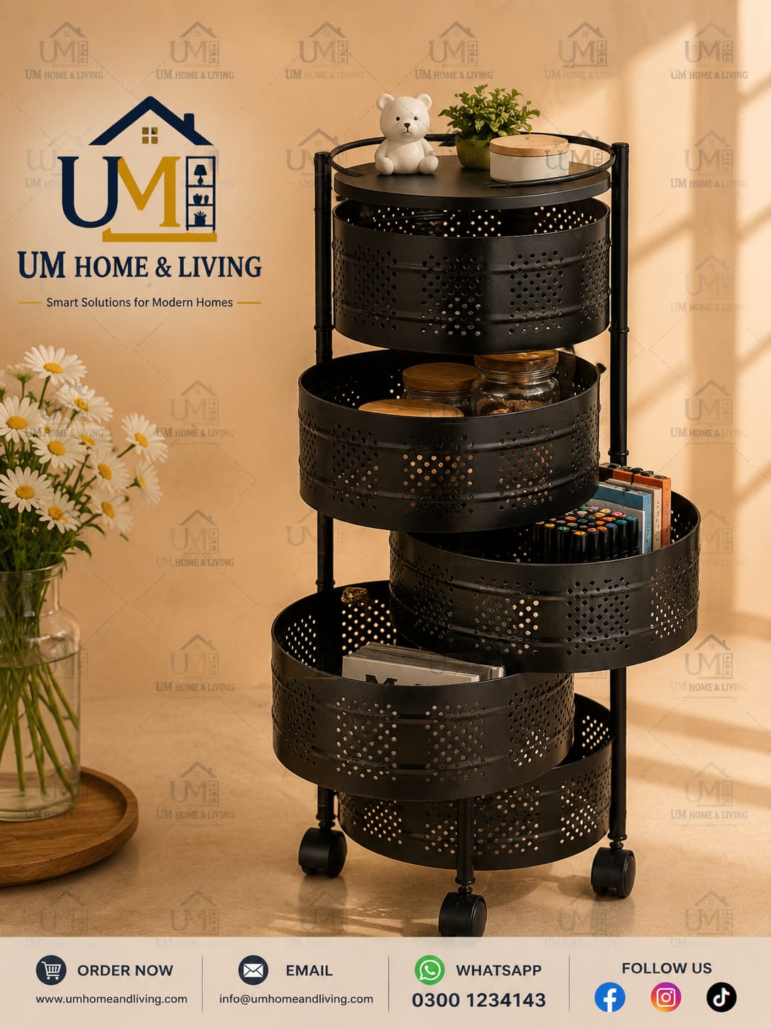 5-Tier Rotating Storage Organizer - Image 2