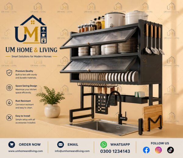 Double Cabin Kitchen Dish Rack