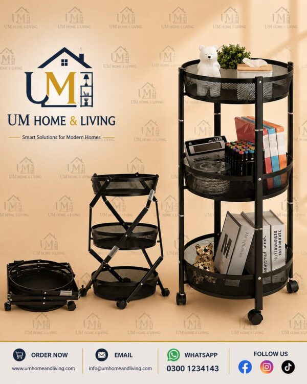 3-Tier Folding Multipurpose Rack