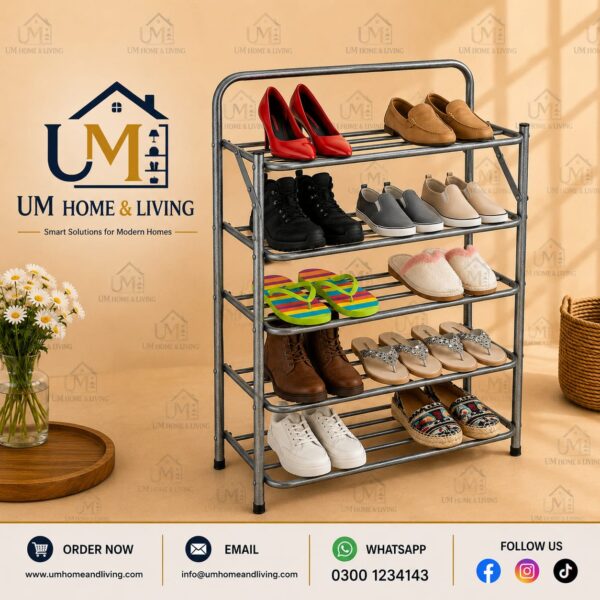 5-Tier Folding Shoe Rack