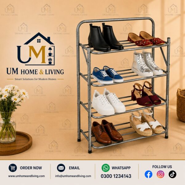 4-Tier Folding Shoe Rack