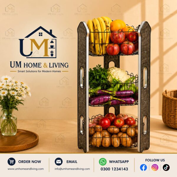 3-Tier Onion & Vegetable Storage Rack