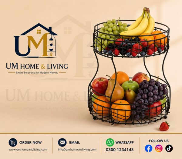 2-Tier Fruit Basket Stand