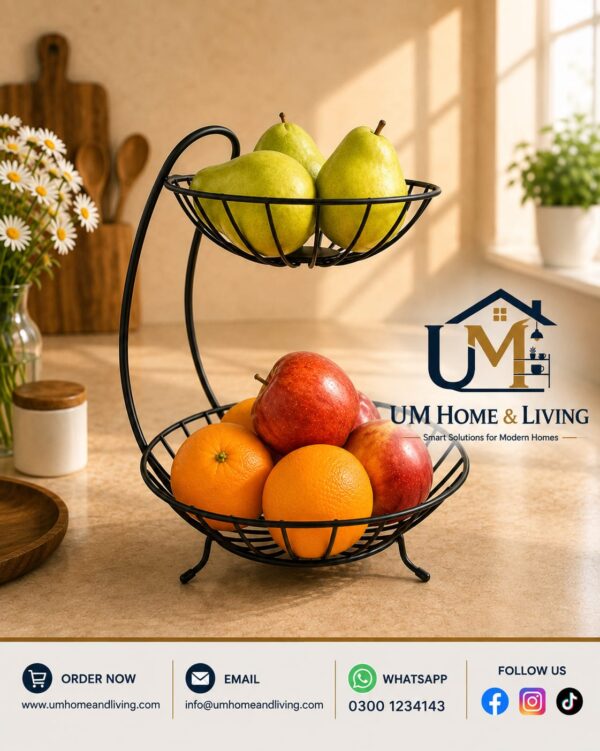 2-Tier Fruit Basket Stand